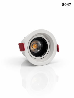 اسبوت دائري 3000K 12W WH+GUN BK 8047 ع100 --